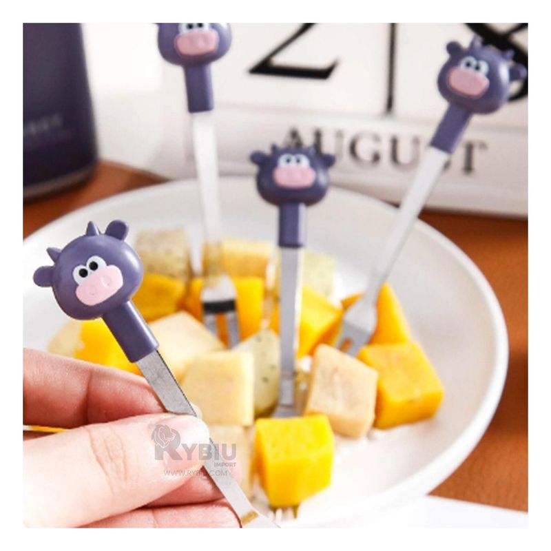 RYBIU IMPORT - Tenedor para Comidas en Morado Y+Ligas de Regalo