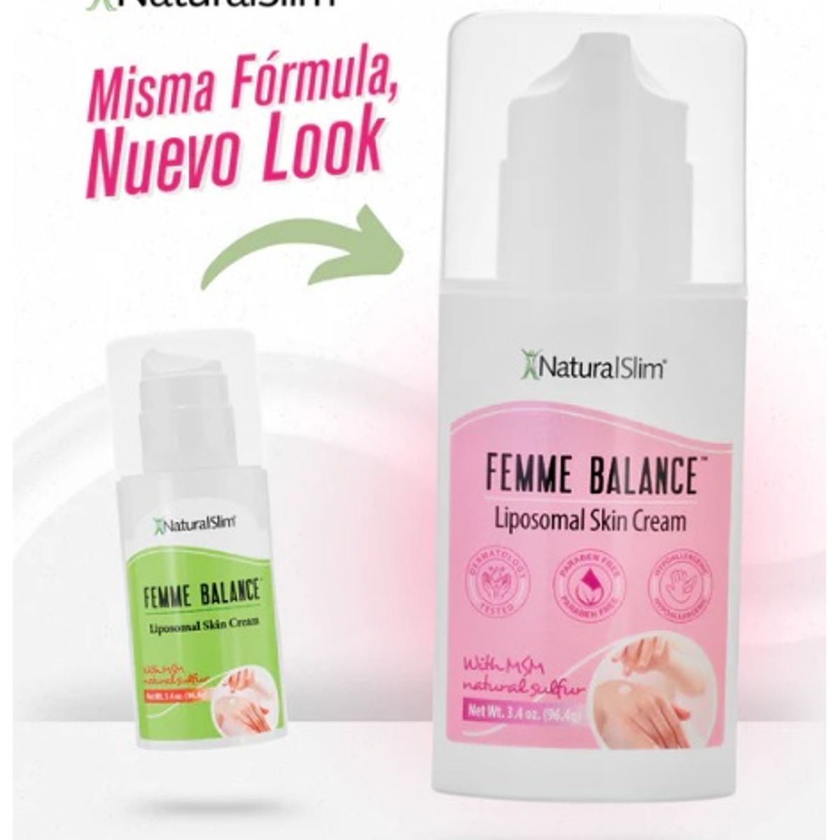 NATURALSLIM - Crema de progesterona Femme Balance 96.4 g - NaturalSlim