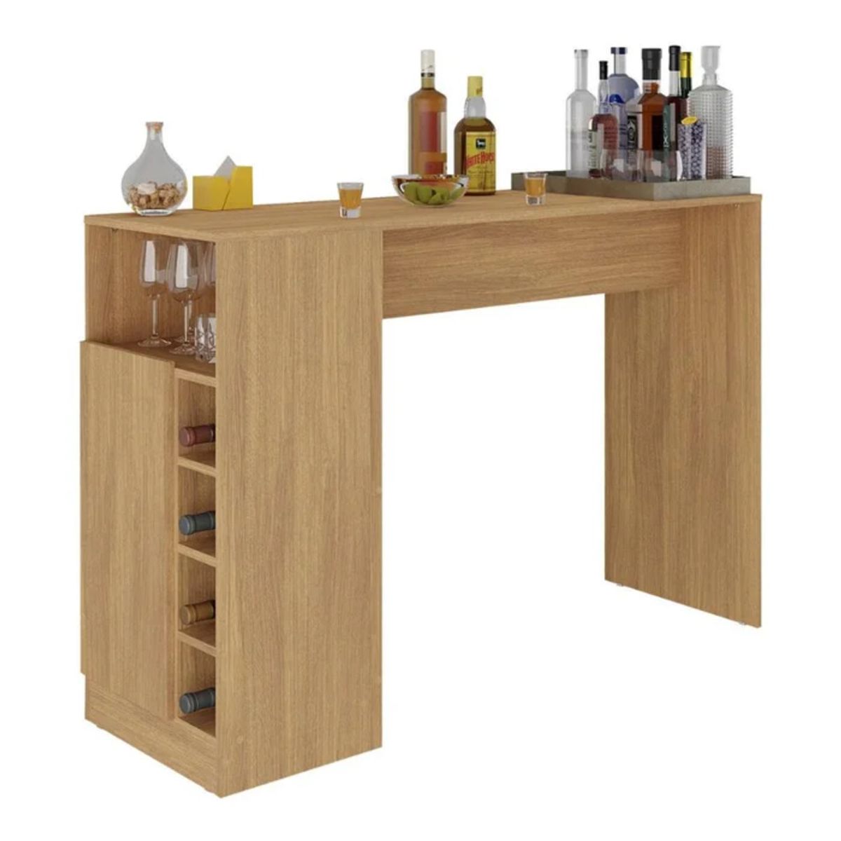 GENERICO - Mueble de Bar Gakuto Marrón R&R MUEBLES