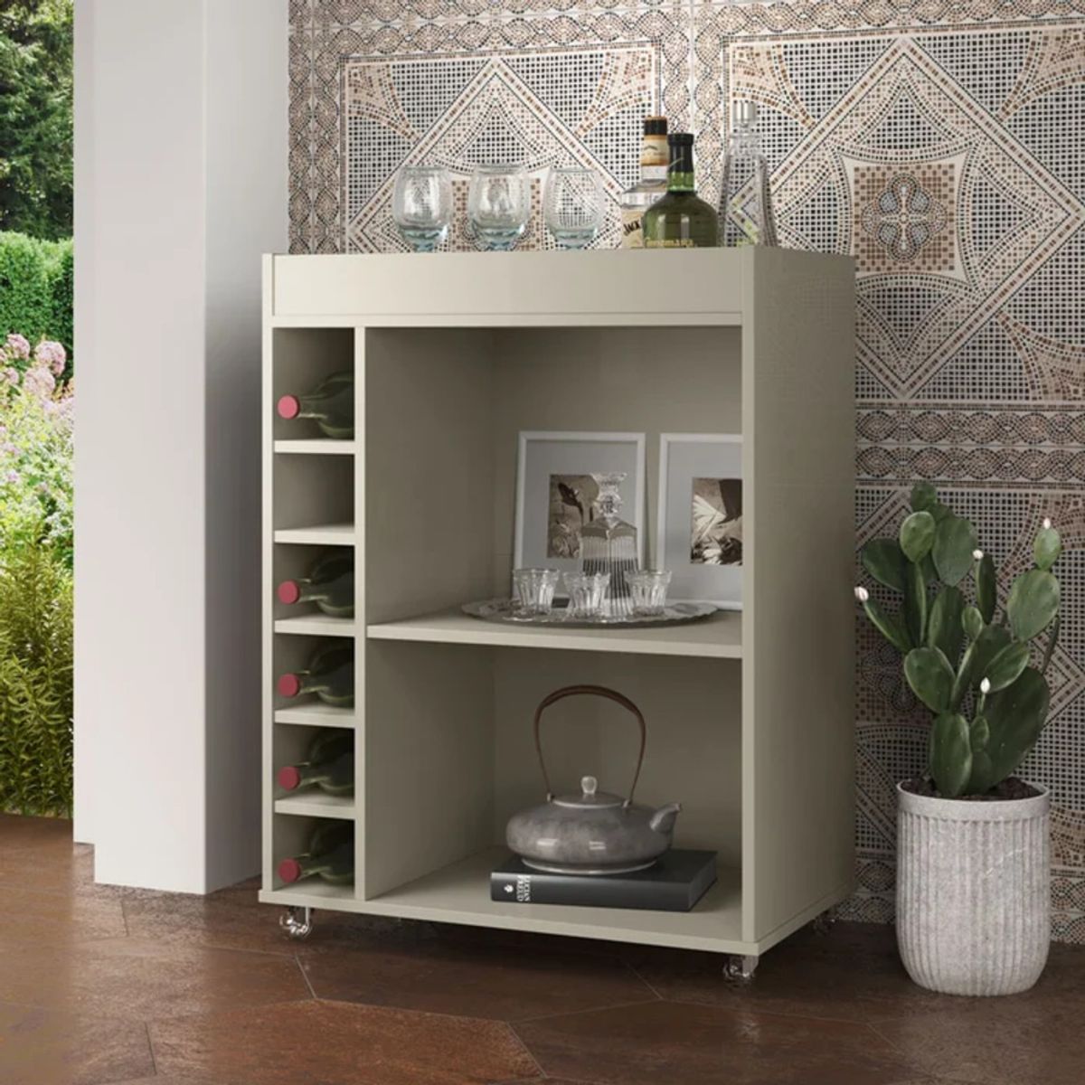 GENERICO - Mueble de Bar Daiki Blanco R&R MUEBLES