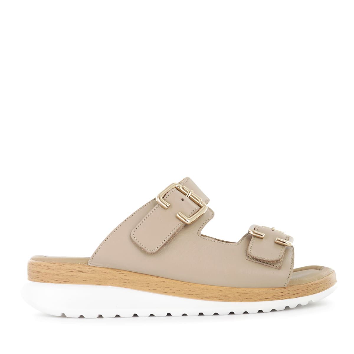 ECCO - Sandalias Mujer Ecco Wasi01 Latte Cuero Natural