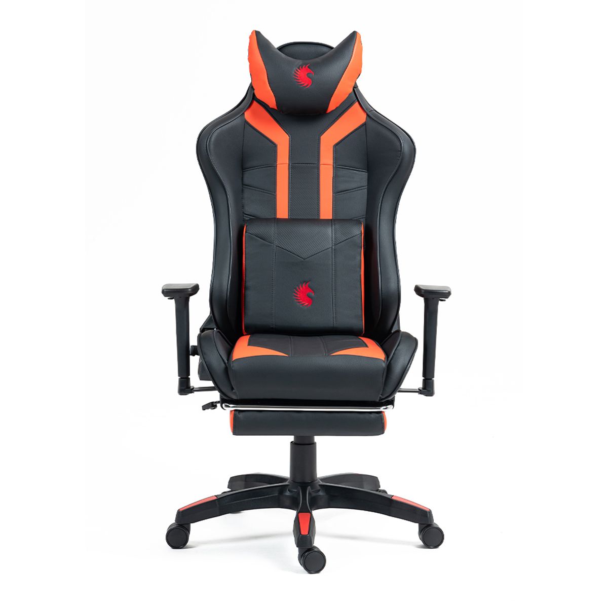 DREIZT - Silla Gamer Dreizt Devil Series Rojo Pro 180° Reclinable Con Posapies
