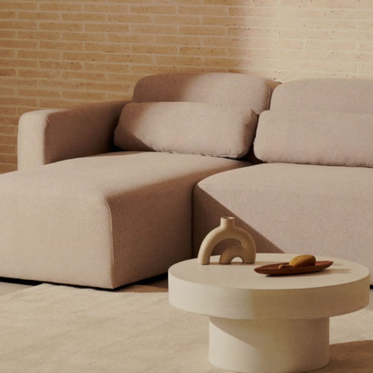 YOLODECORO - Seccional con Chaise Longue a la Izquierda Neom Beige