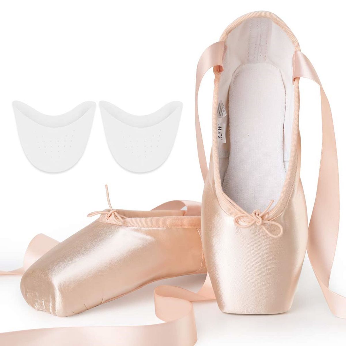 QUEEN - Zapatillas de Ballet Punta Profesionales con Siliconas Punta