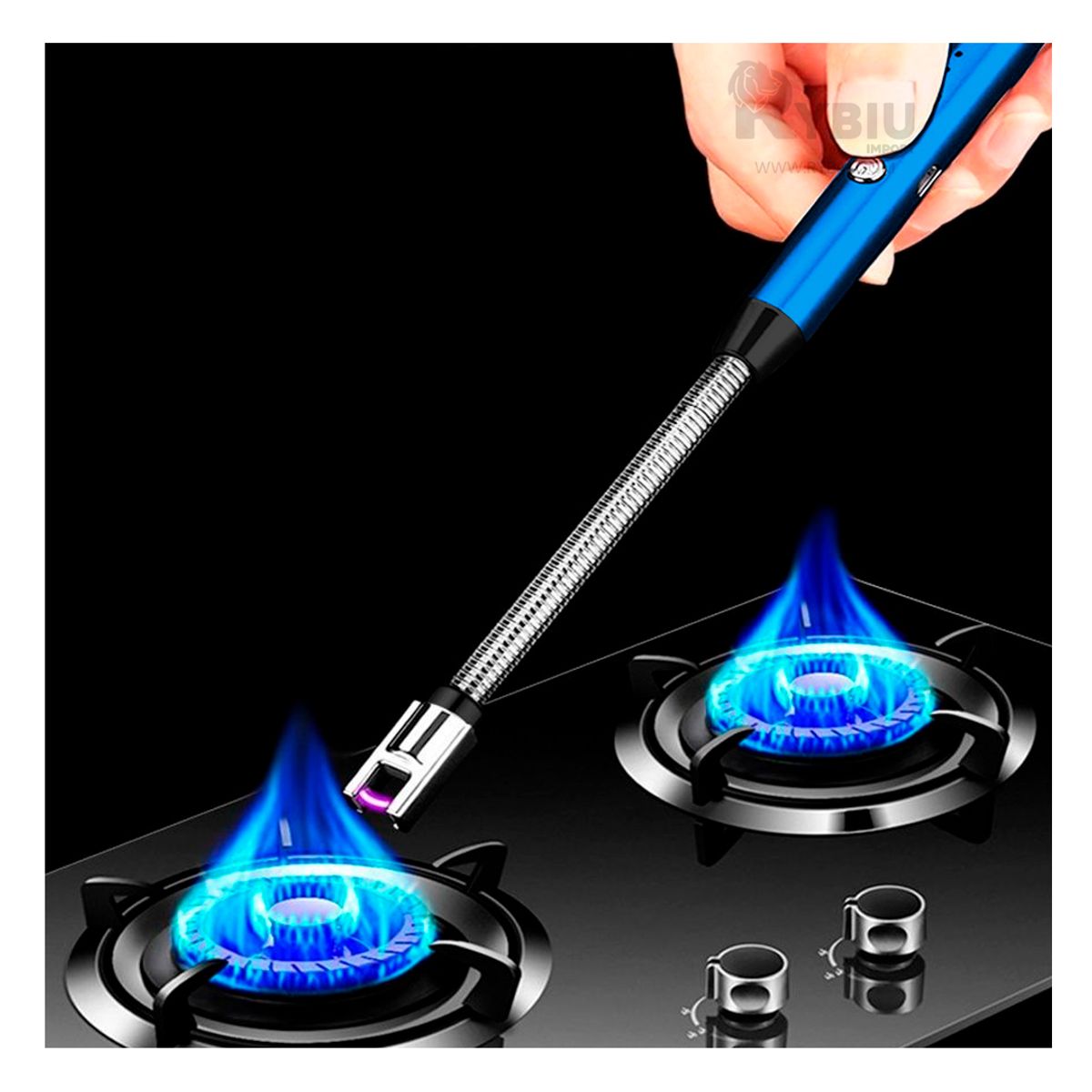 GENERICO - Encendedores de Cocina Recargables Azul Y+Regalo Agendita