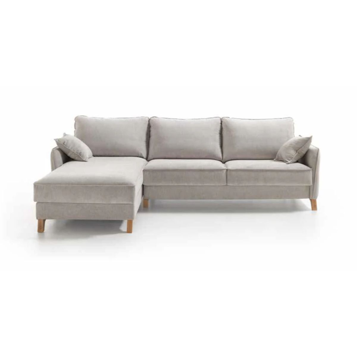 YOLODECORO - Seccional con Chaise Longue a la Izquierda Litchy Blanco