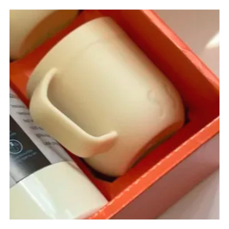 GENERICO - Termo Compacto con 3 Tazas en Crema Y+Regalo Stickers