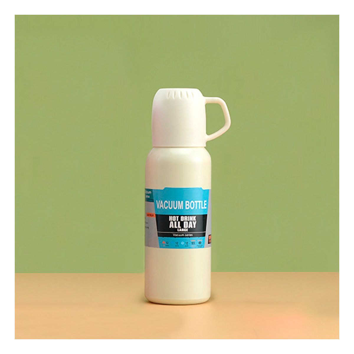 GENERICO - Bidon Termico en Crema 500ml Y+Envoltorio de Regalo