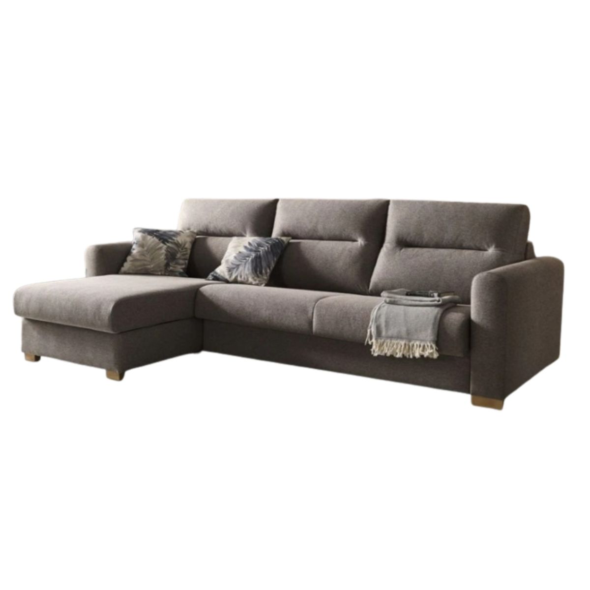 YOLODECORO - Seccional con Chaise Longue a la Izquierda Faro Gris