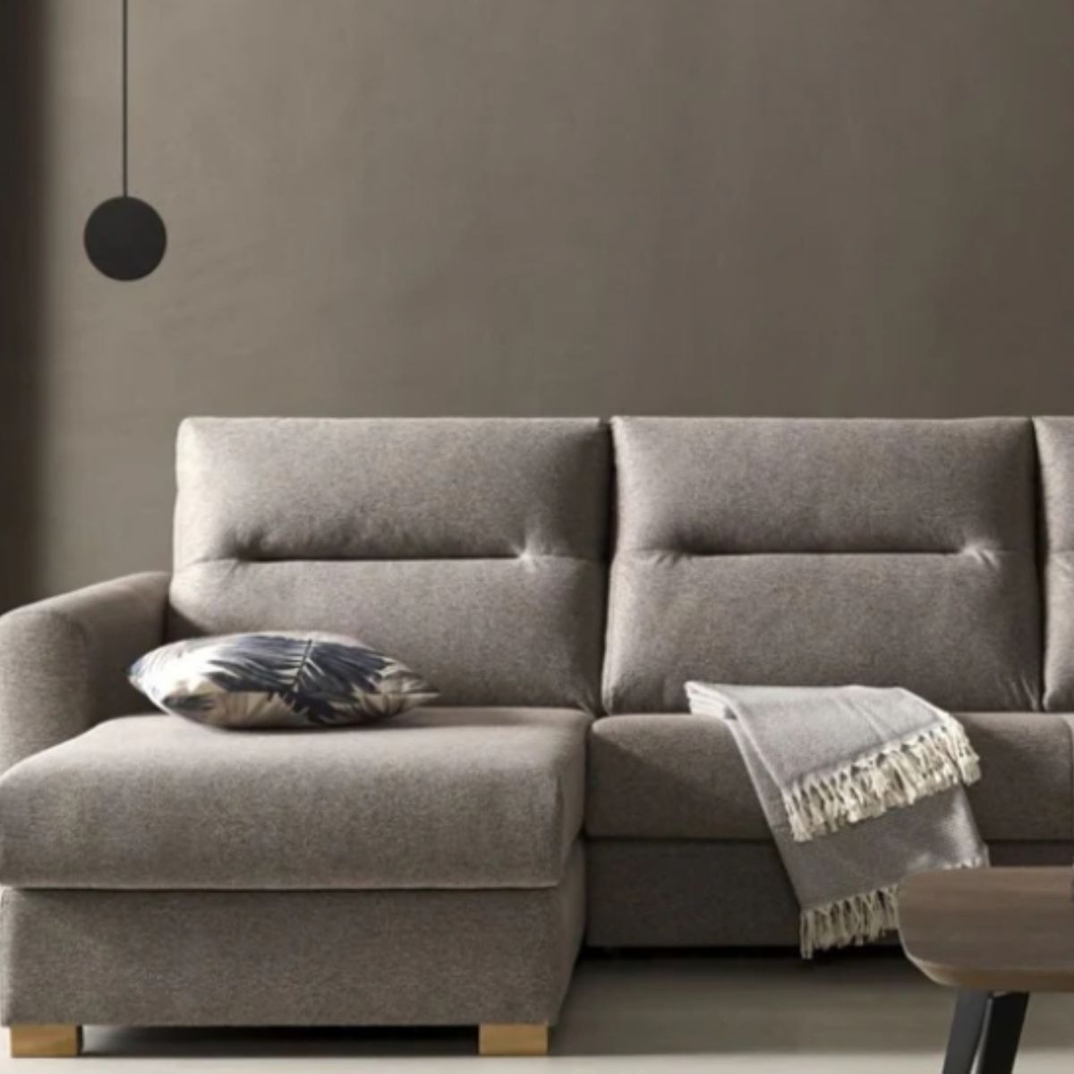 YOLODECORO - Seccional con Chaise Longue a la Izquierda Faro Gris