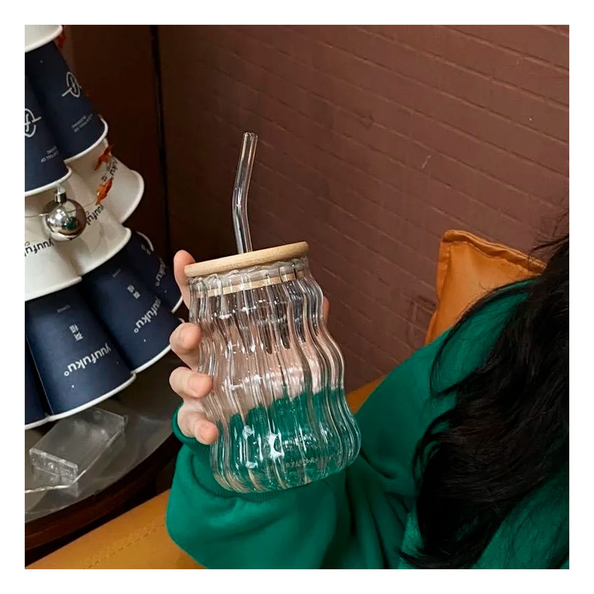 GENERICO - Vaso para la Lonchera en Tono Transparente Y+Papel de Regalo