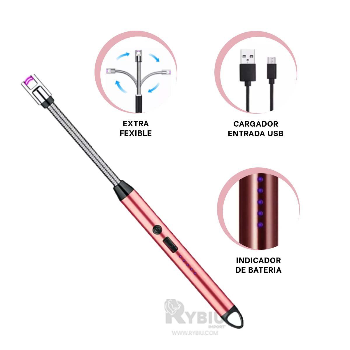 GENERICO - Encendedores Practicos y de Recarga Rosado Y+Papel de Regalo