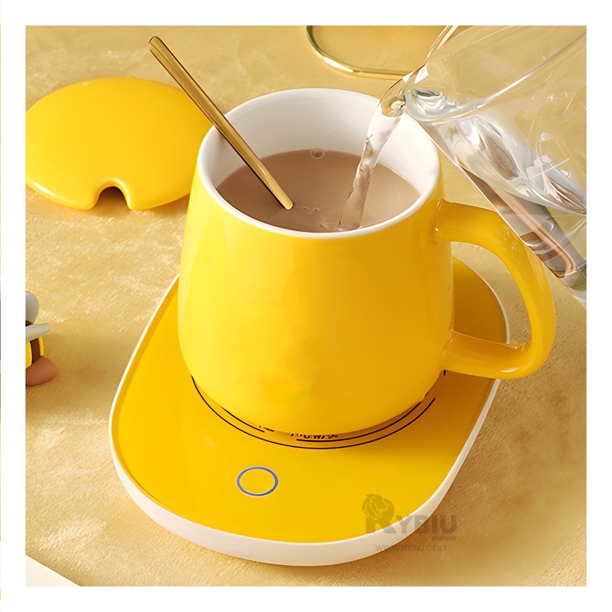 GENERICO - Set Calentador de Taza en Caja de Color Amarillo