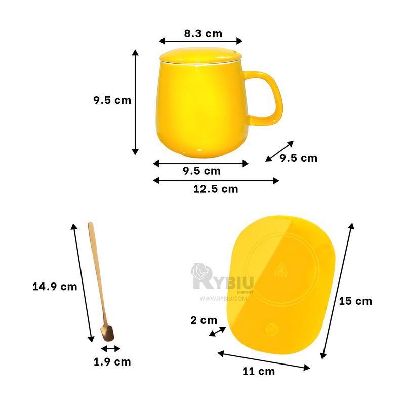 GENERICO - Kit con Recipiente en Color Amarillo Y+Envoltorio de Regalo
