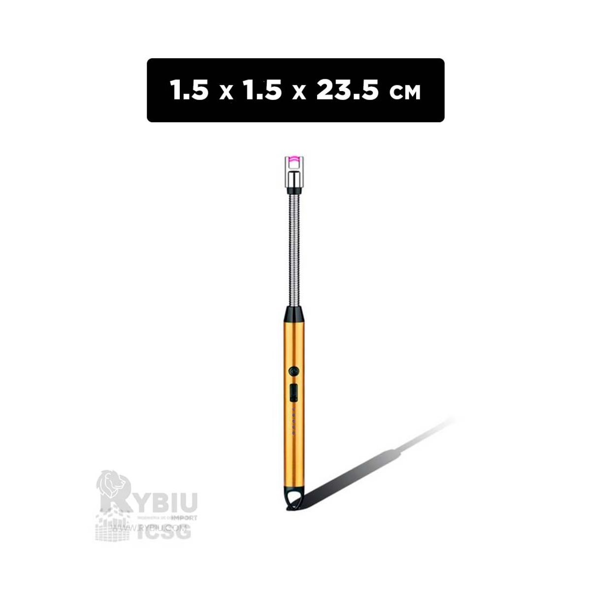 GENERICO - Chispero Resistente USB en Dorado Y+Ligas de Regalo