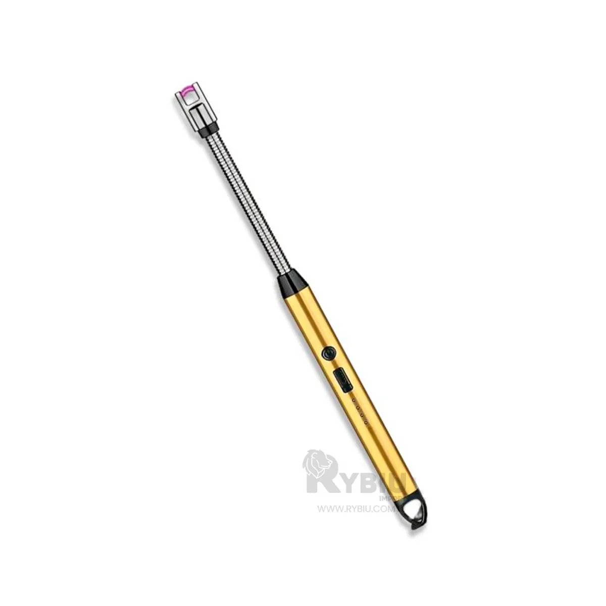 GENERICO - Chispero Util USB en Dorado Y+Regalo Ligas para Peinar