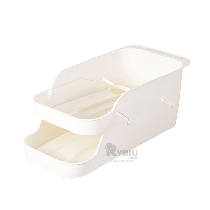 GENERICO - Dispensador para Huevos de 2 Niveles Tono Blanco