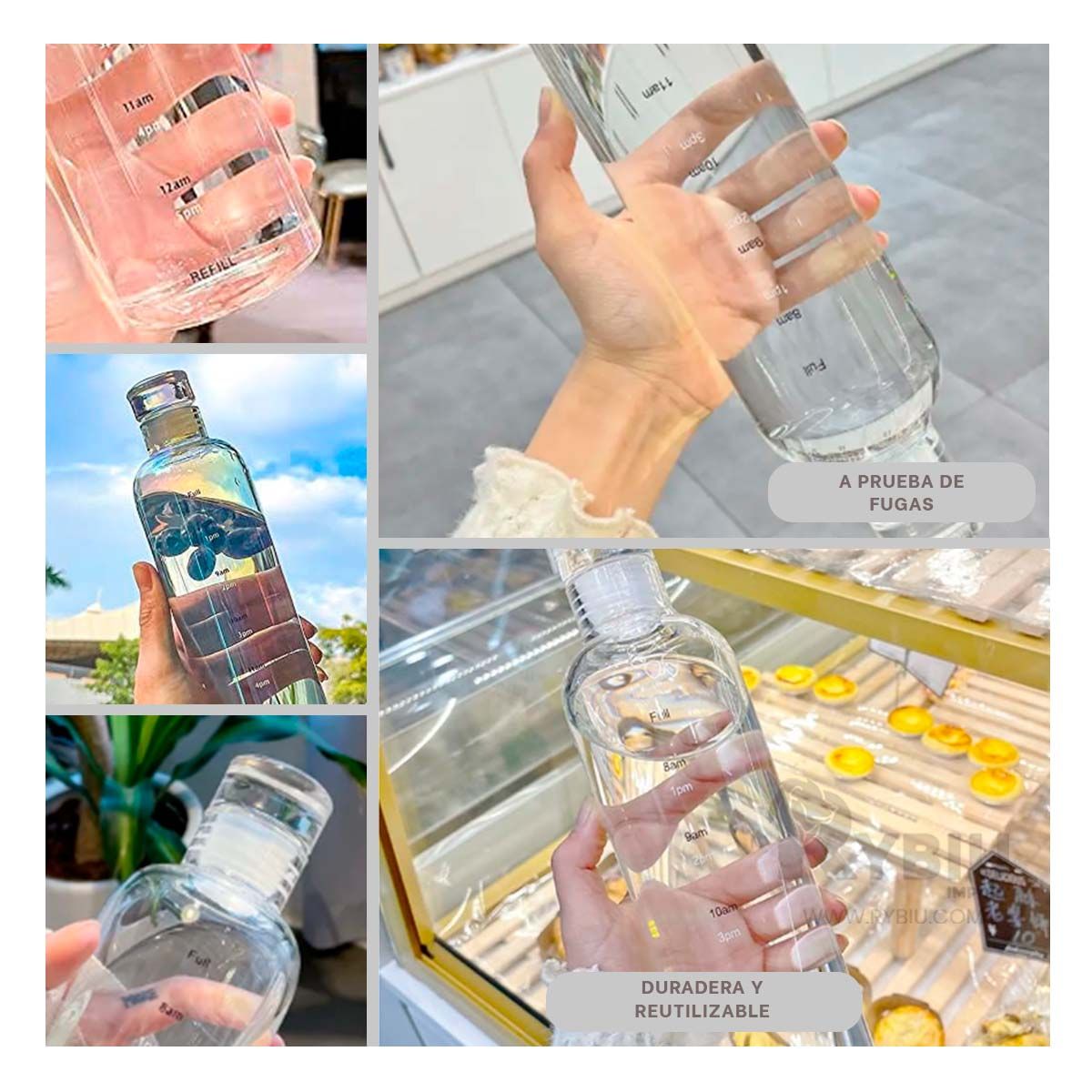 GENERICO - Recipiente Duro de Gaseosa Transparente Y+Ligas de Regalo