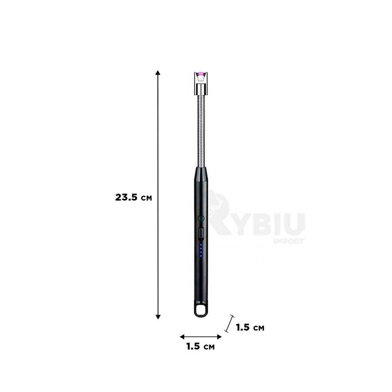 GENERICO - Mechero Electrico en Tono Negro Y+Envoltorio de Regalo