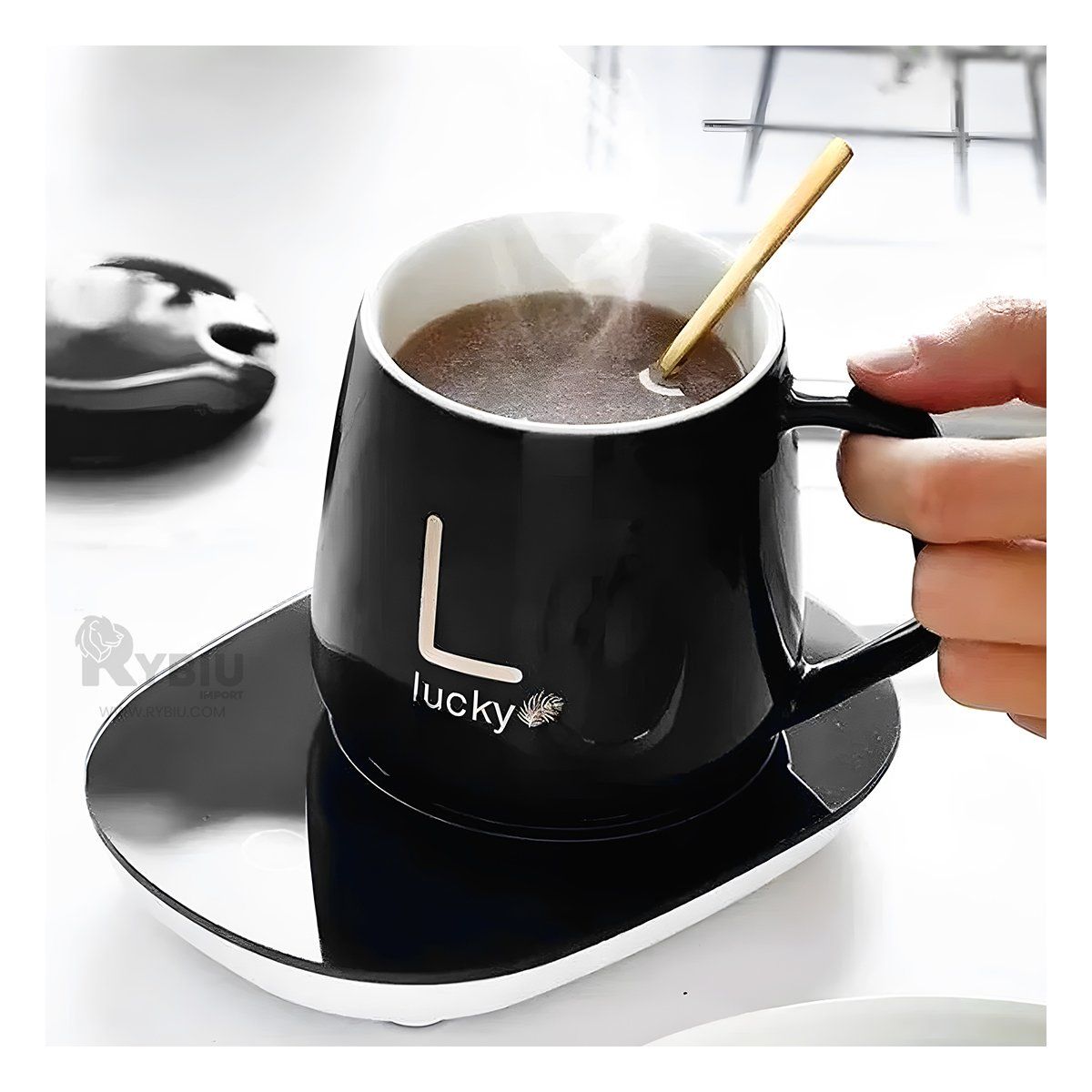 GENERICO - Set Calentador de Taza en Caja de Color Negro