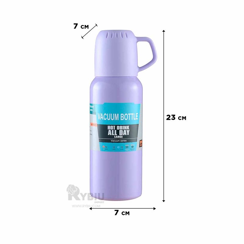 GENERICO - Botella de Bebida Caliente en Lila 500ml Y+Ligas de Regalo