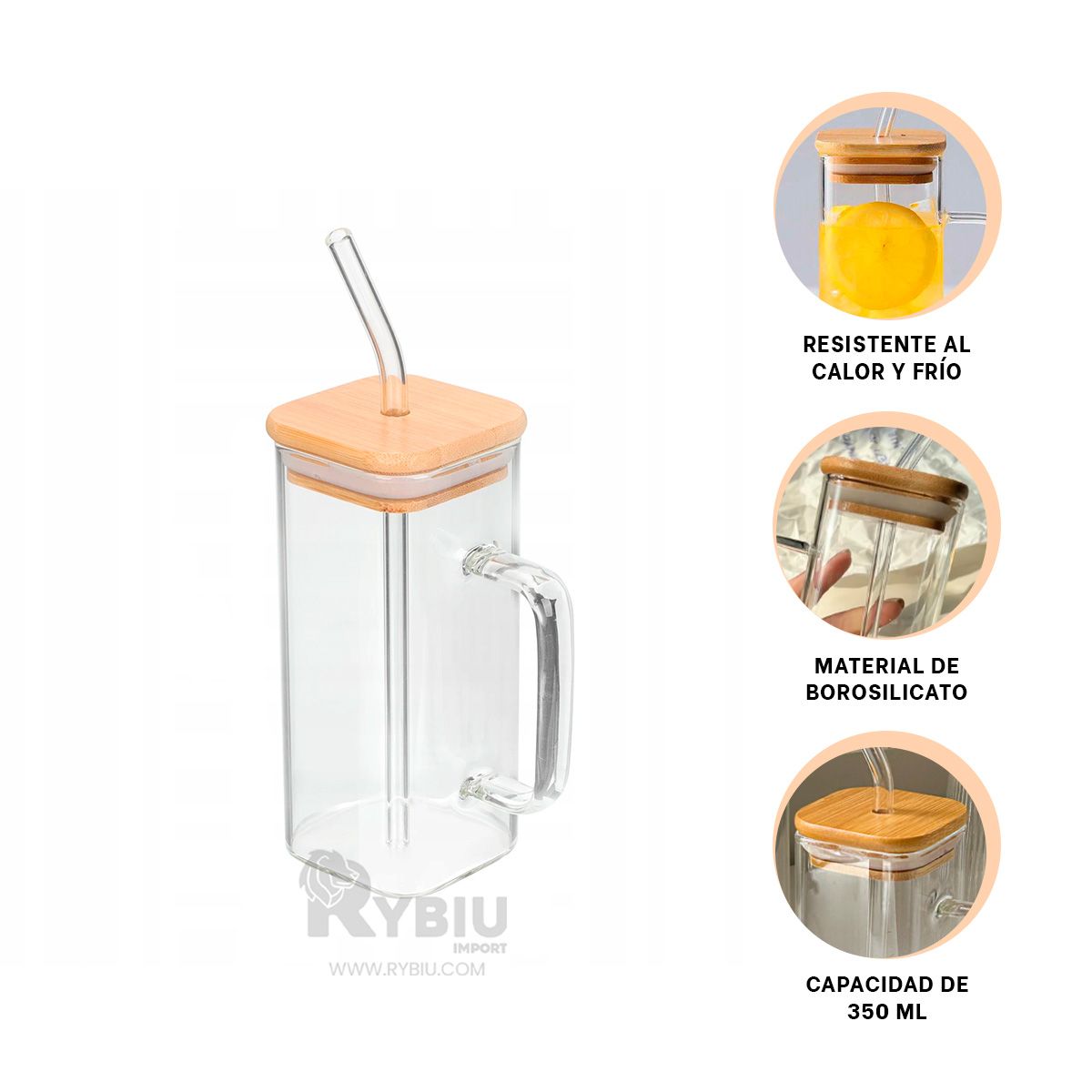 GENERICO - Vaso para la Lonchera Transparente 350ml Y+Papel de Regalo