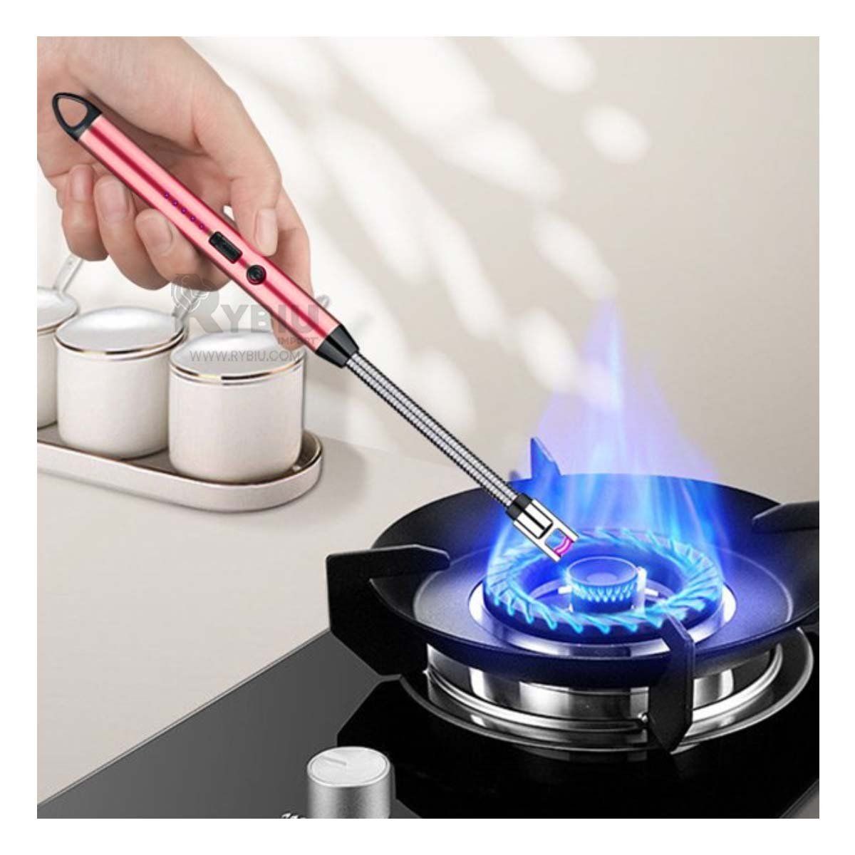 GENERICO - Encendedores Flexibles y de Recarga Rosado Y+Papel de Regalo