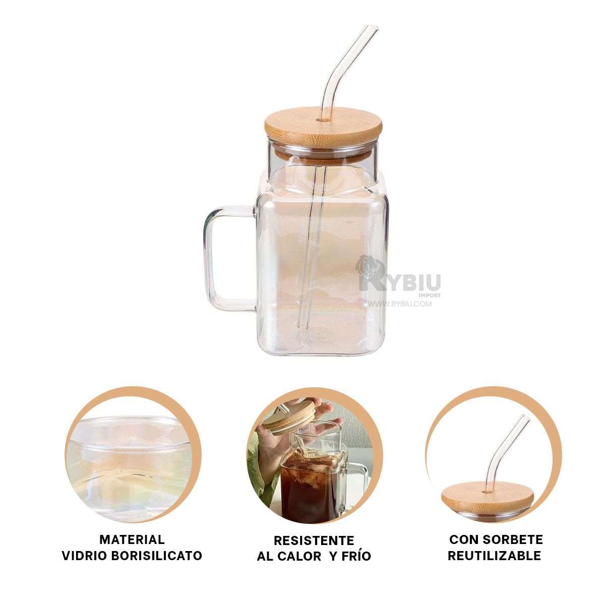 GENERICO - Vaso para la Lonchera Transparente 500ml Y+Papel de Regalo