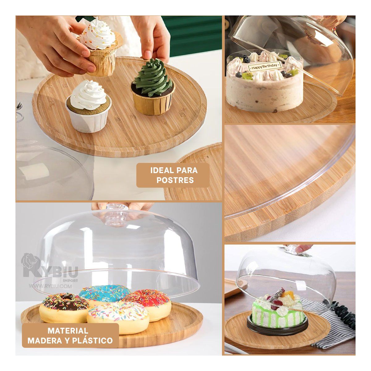 GENERICO - Soporte Funcional de 28cm en Traspararente Y+Regalo Stickers