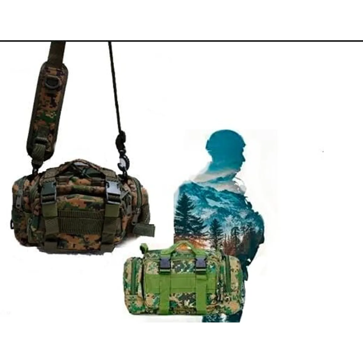 GENERICO - Canguro Tactico Militar Camping Trekking Amplio Calidad