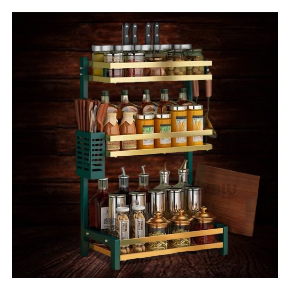 GENERICO - Estante Minimalista y Versatil en Verde Y+Gift MiniAgenda