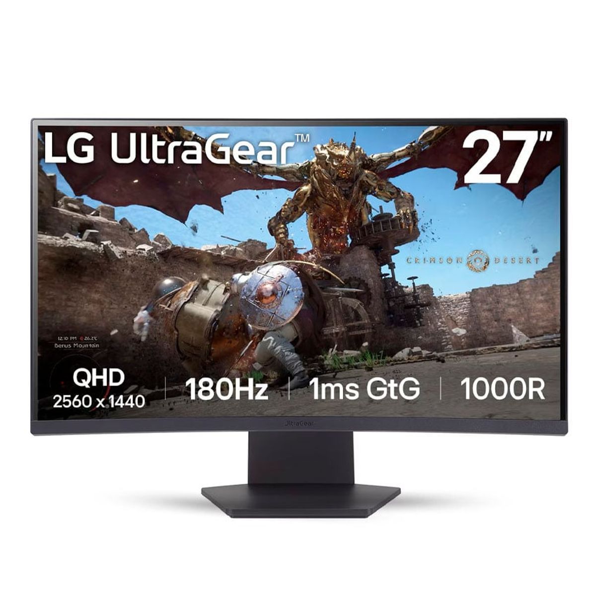 LG - Monitor curvo LG UltraGear 27GS60QC 27” 180Hz QHD 1ms GtG Negro