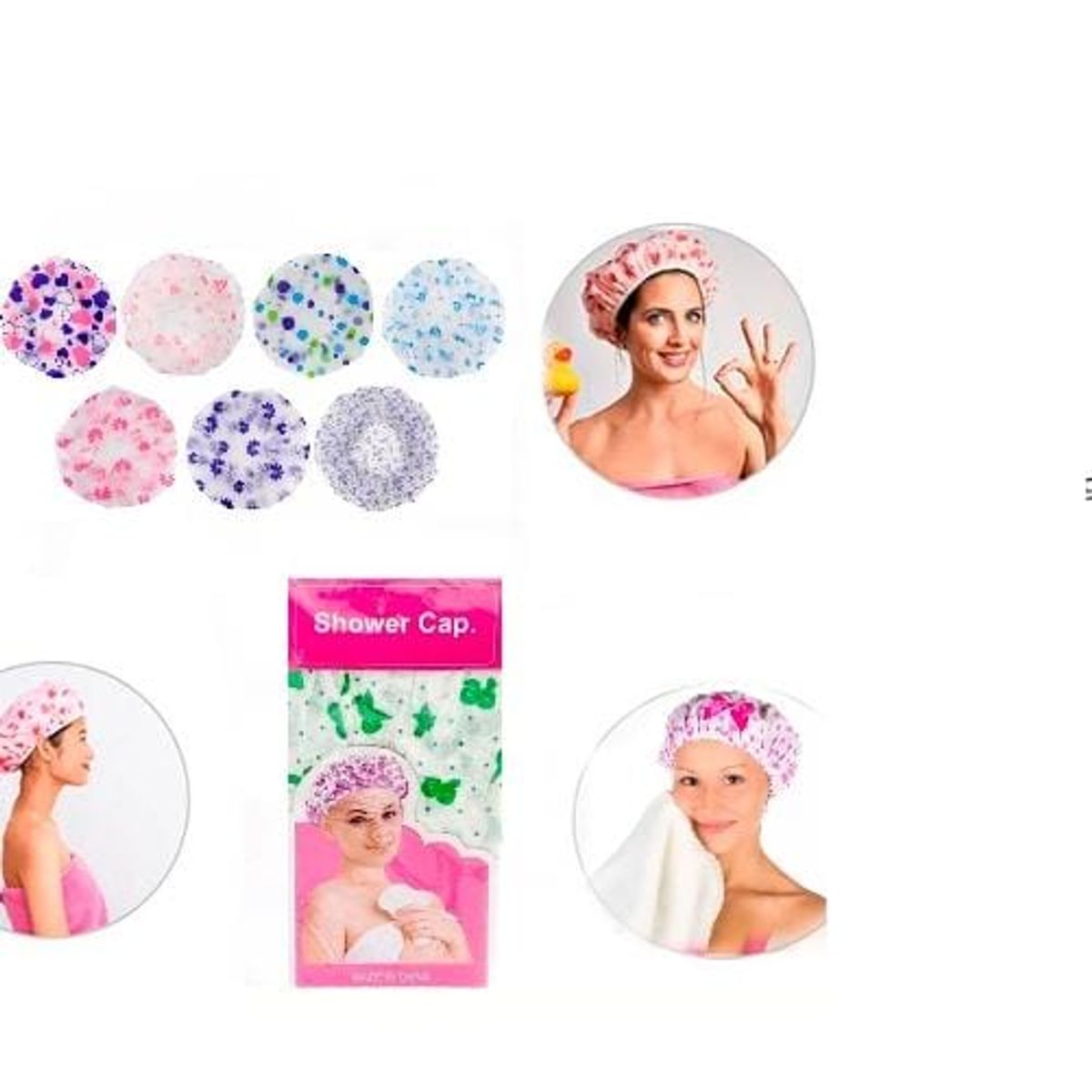 GENERICO - Pack x 3 Gorros para ducha