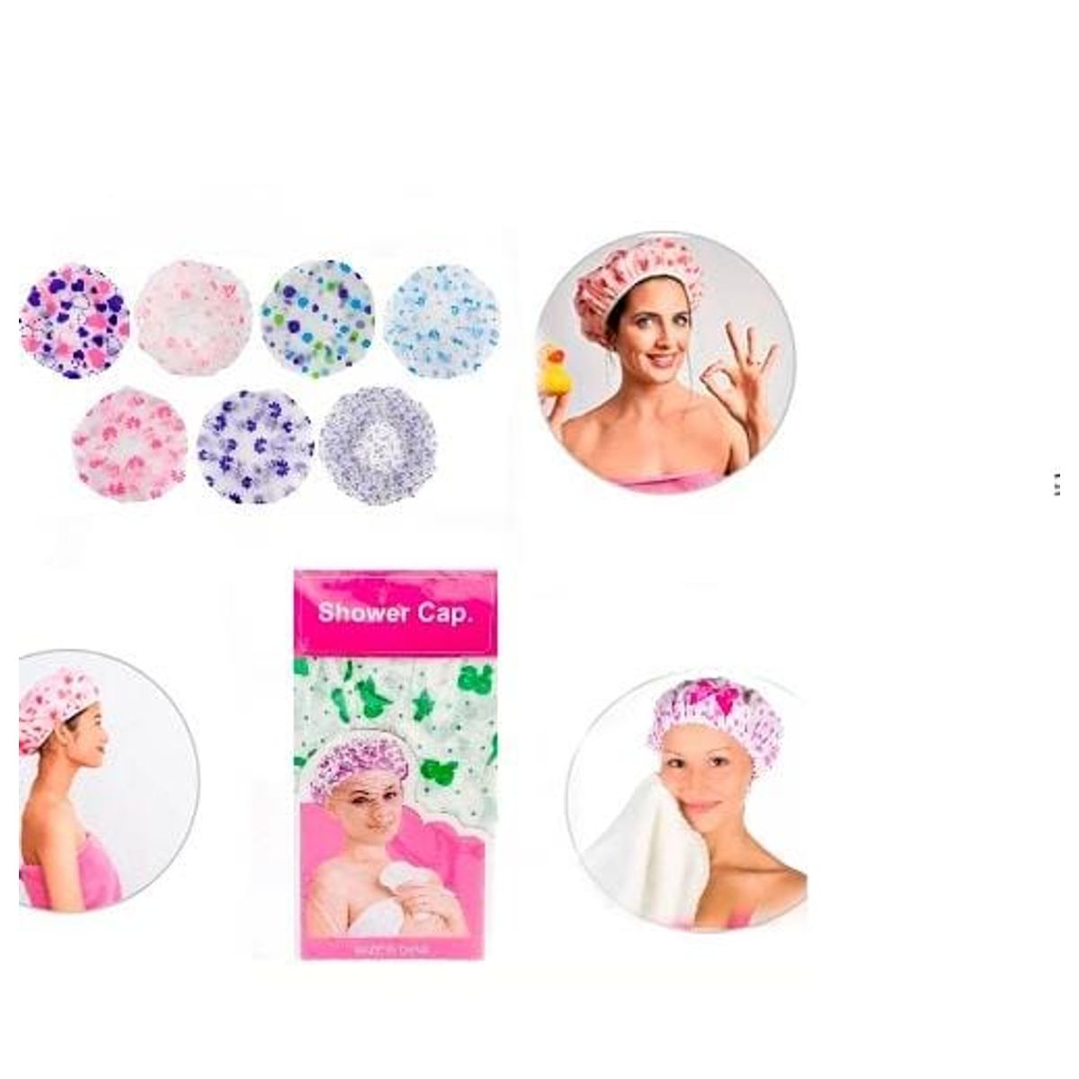 GENERICO - Pack x 3 Gorros para ducha