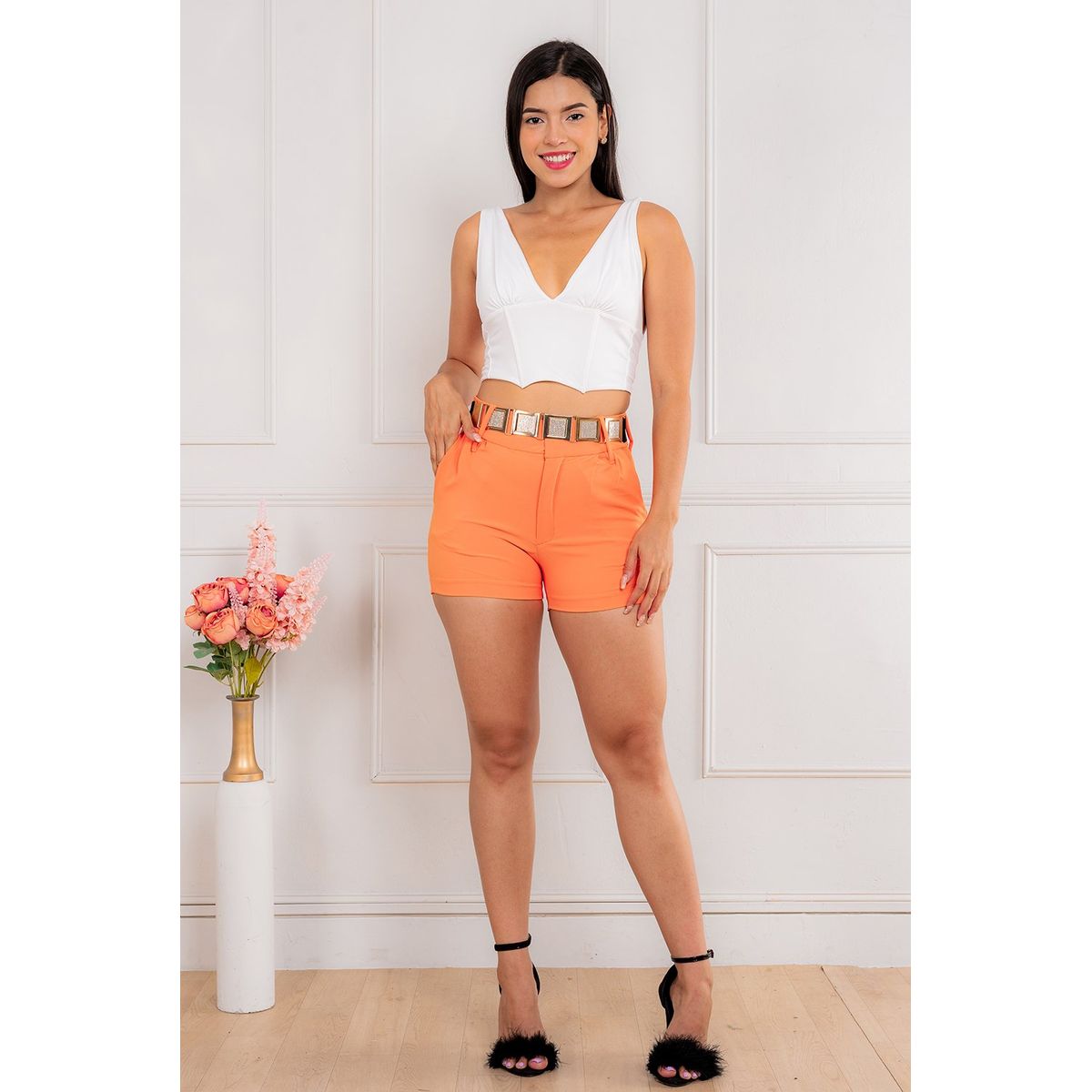 GENERICO - Top Casual Abril Color Naranja Estacion 108