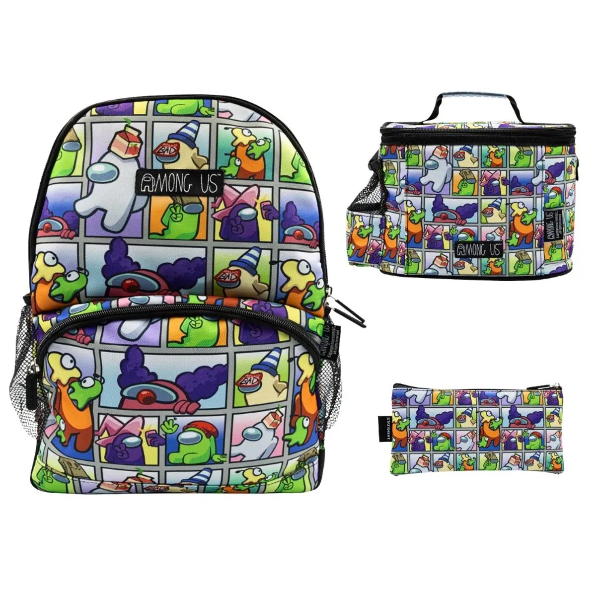 CHILDRENS CLUB - Set de Mochila escolar x3 piezas -  Among Us