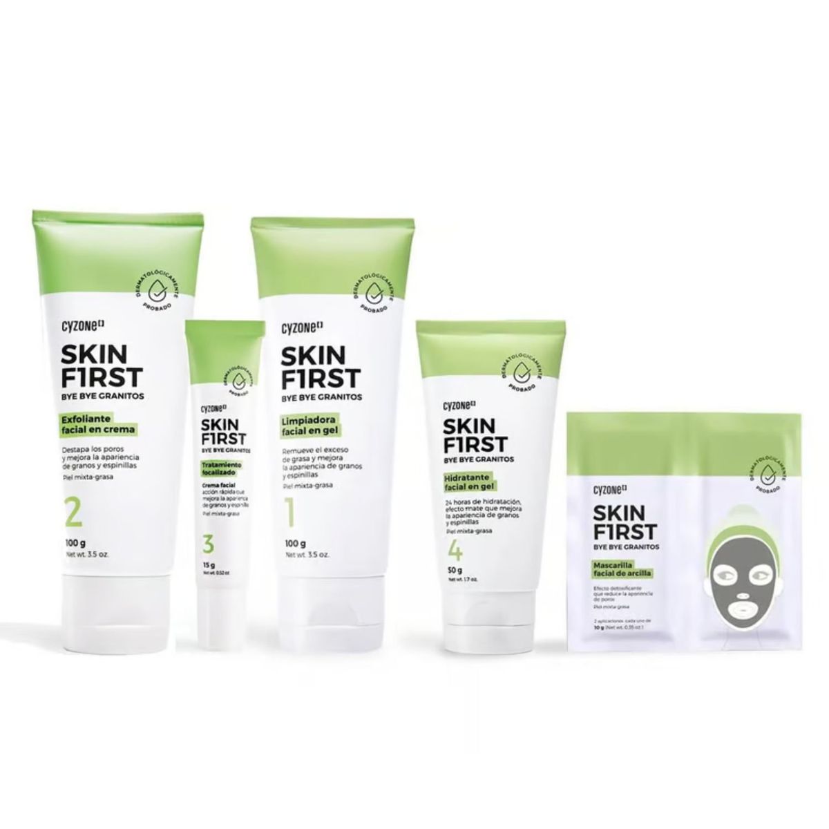 CYZONE - Set Rutina Completa Skin First Bye Bye Granitos