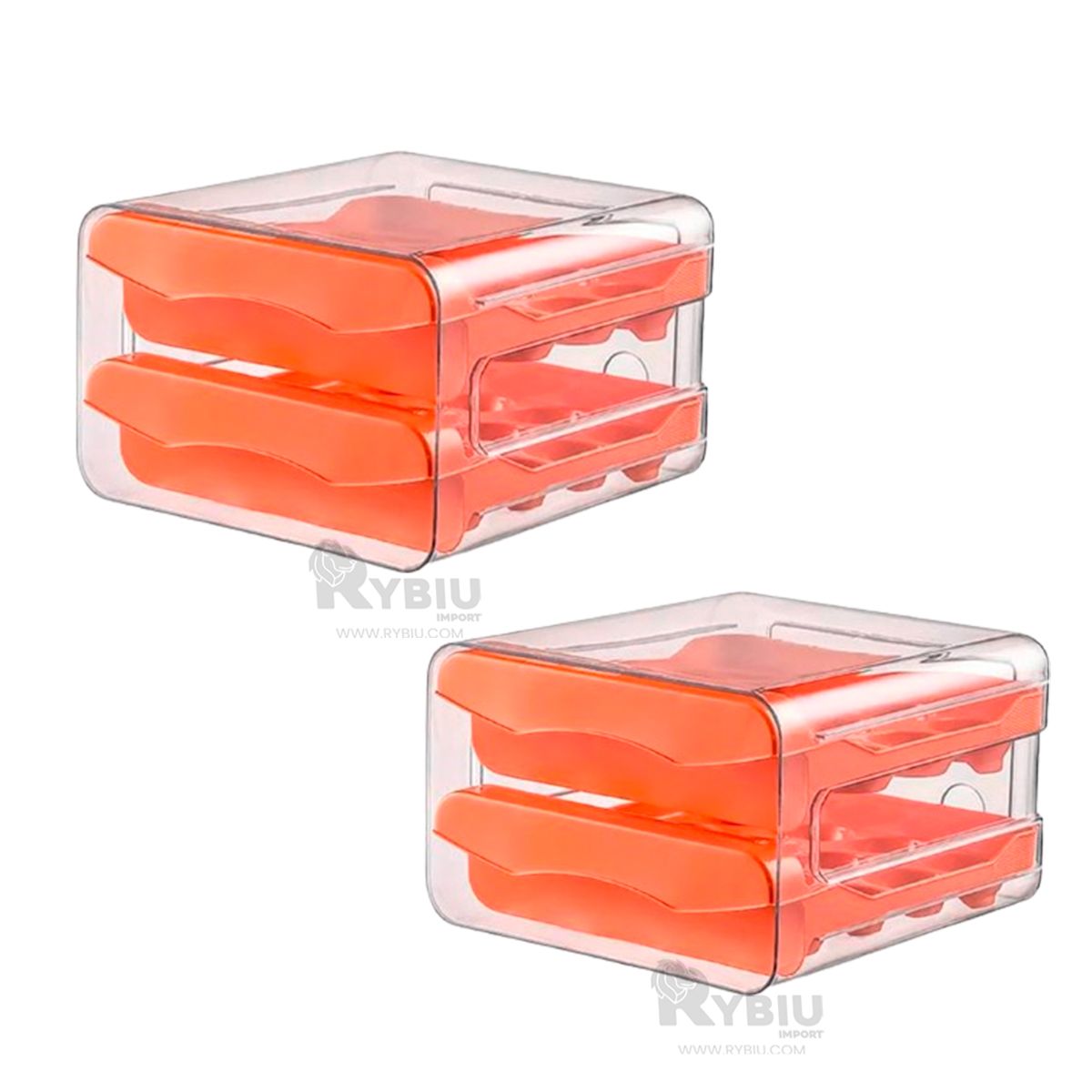 RYBIU IMPORT - Estante Estetico Porta Huevo en Anaranjado Y+Gift Stickers