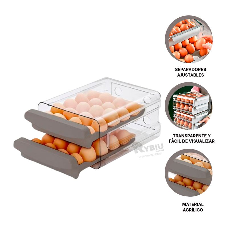 RYBIU IMPORT - Envase Idoneo en Color Plomo Y+Regalo Ligas para Peinar