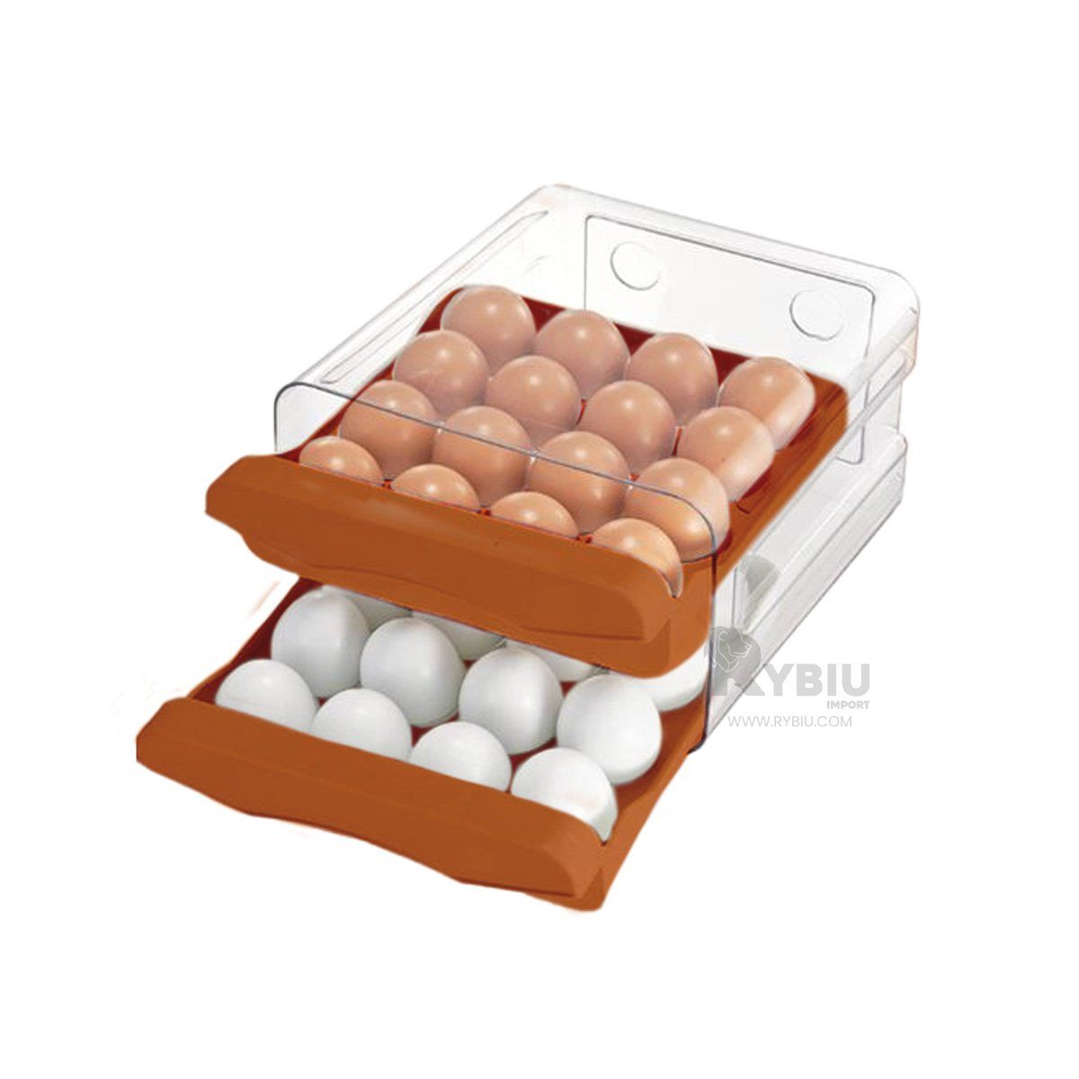 GENERICO - Estante Apilable de Huevos en Anaranjado Y+Regalo Agendita