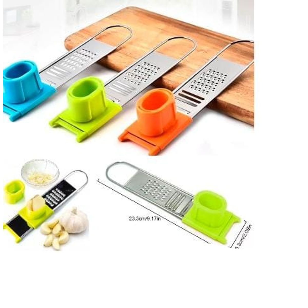 GENERICO - Pack de 2 rallador de ajo molinillo