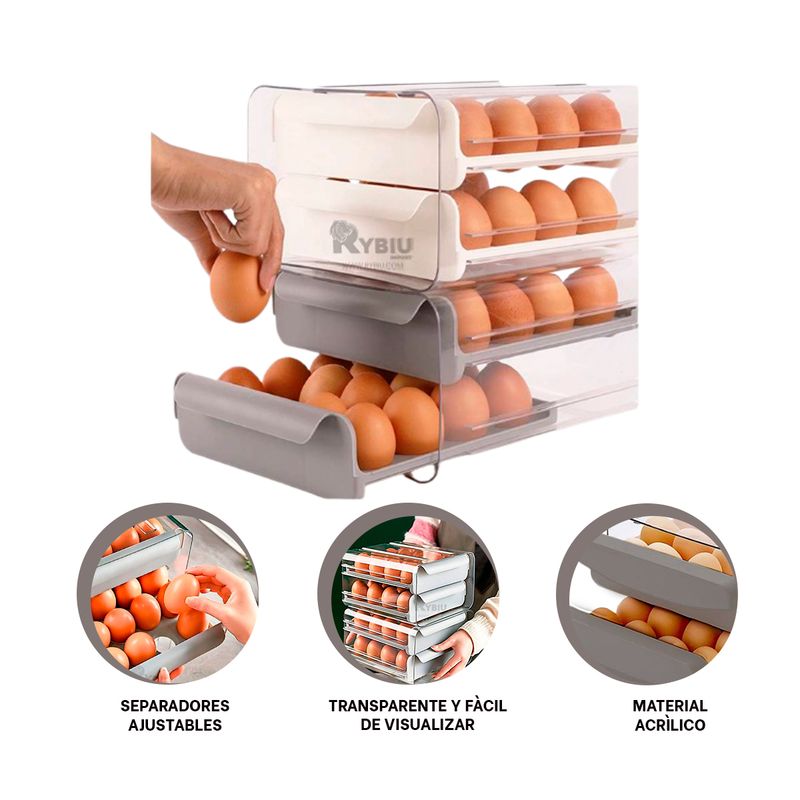 RYBIU IMPORT - Envase Duradero para Huevos en Plomo Y+Banderitas Adhesivas