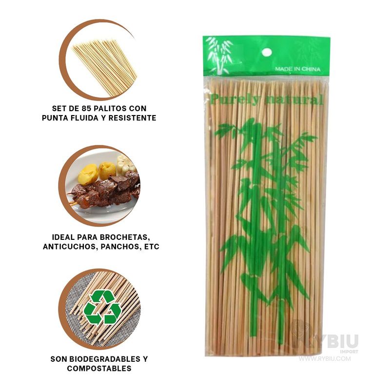 GENERICO - Set Practico de Palitos de Cocina Chocolate Y+Gift Stickers