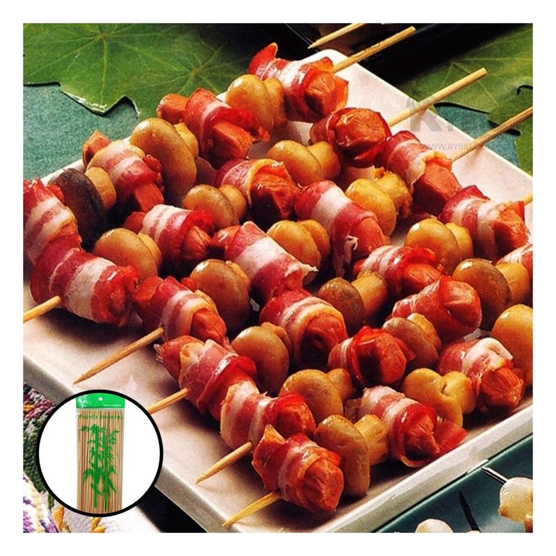GENERICO - Palitos para Anticucho de Pollo 85u Y+Papel de Regalo