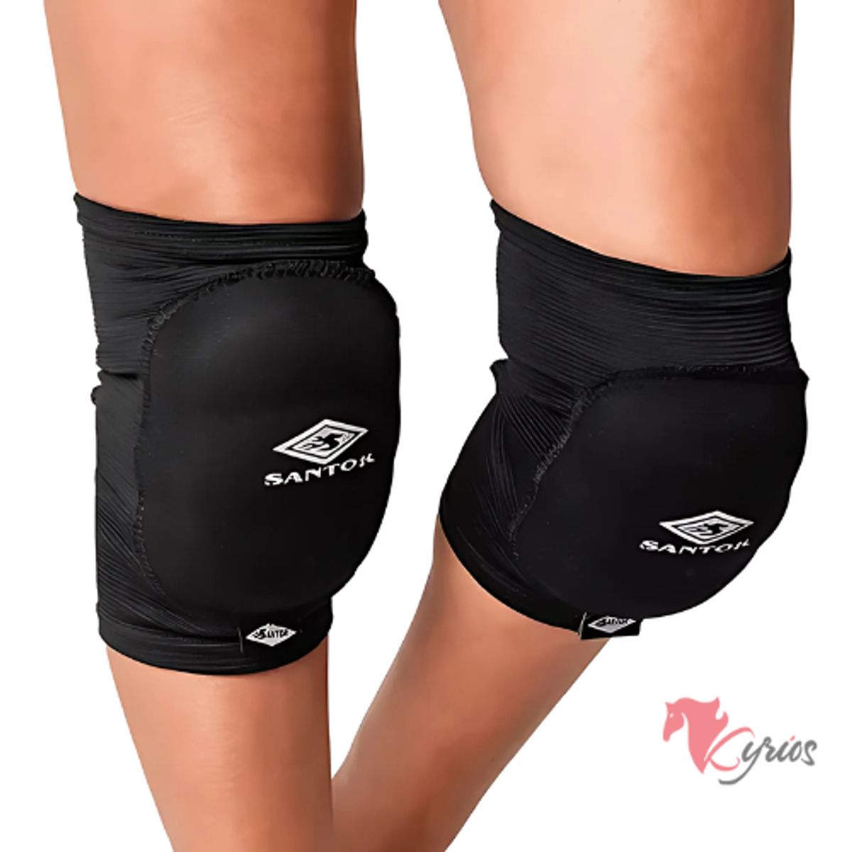 NO LOGO - Rodillera de Vóley Con Cúpula  Negro Niño