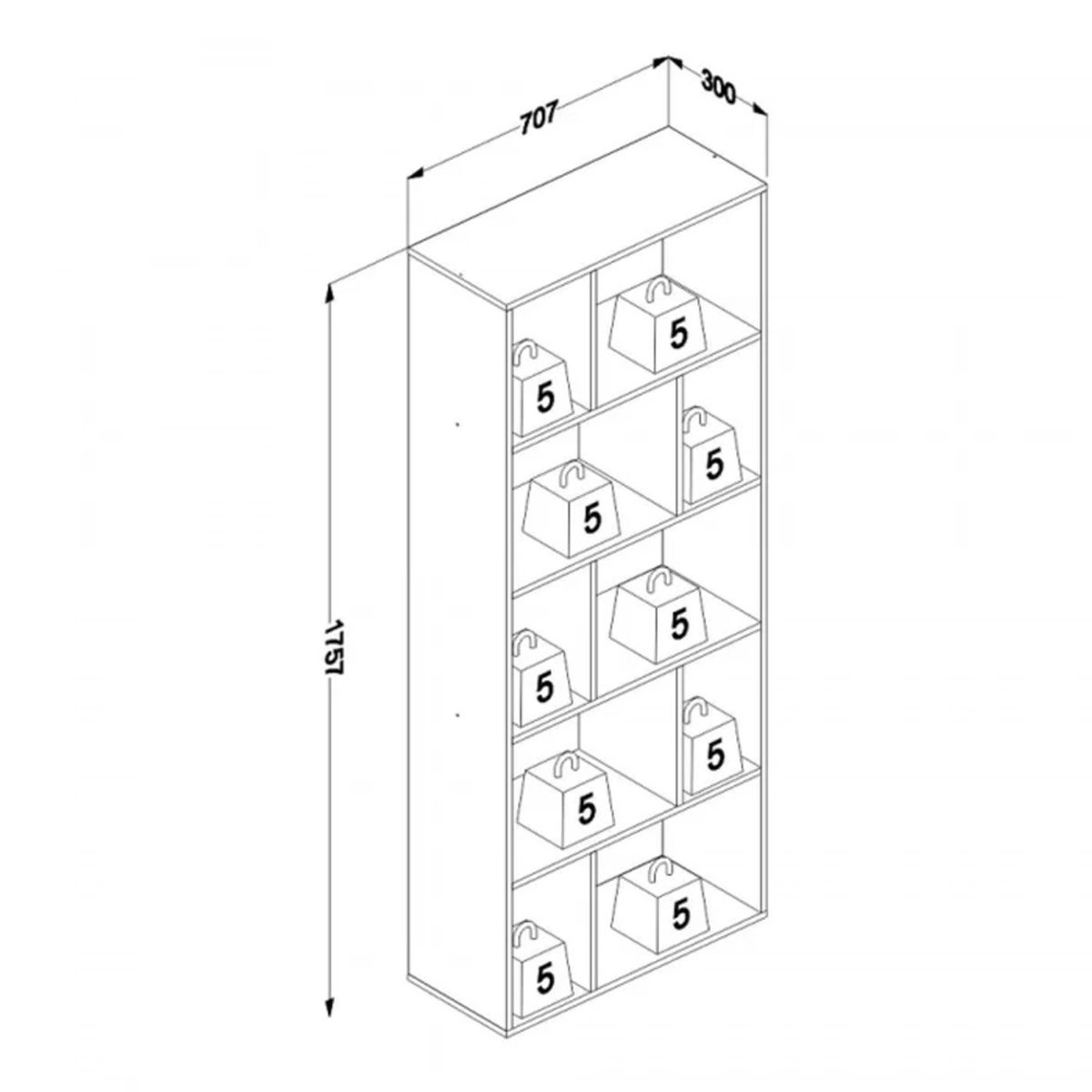 GENERICO - Estante Organizador Aoi Blanco R&R MUEBLES