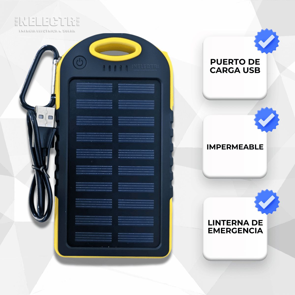 GENERICO - CARGADOR SOLAR PORTATIL