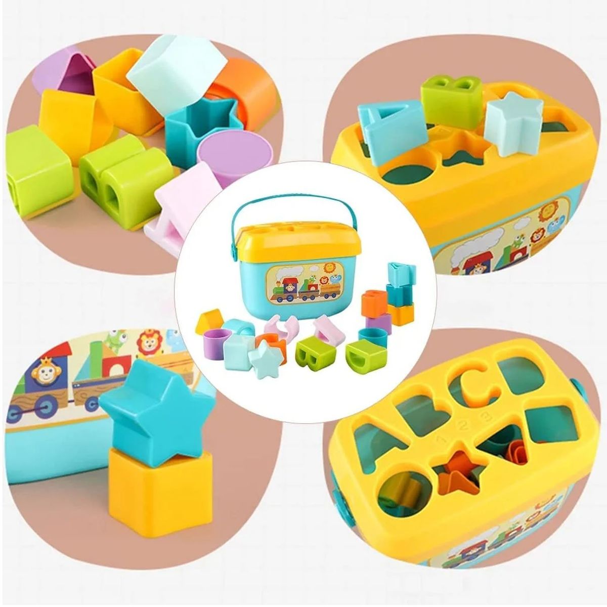 IDEAL - Juguete Bebe mis Primeros Bloques Didáctico Encajar Unisex