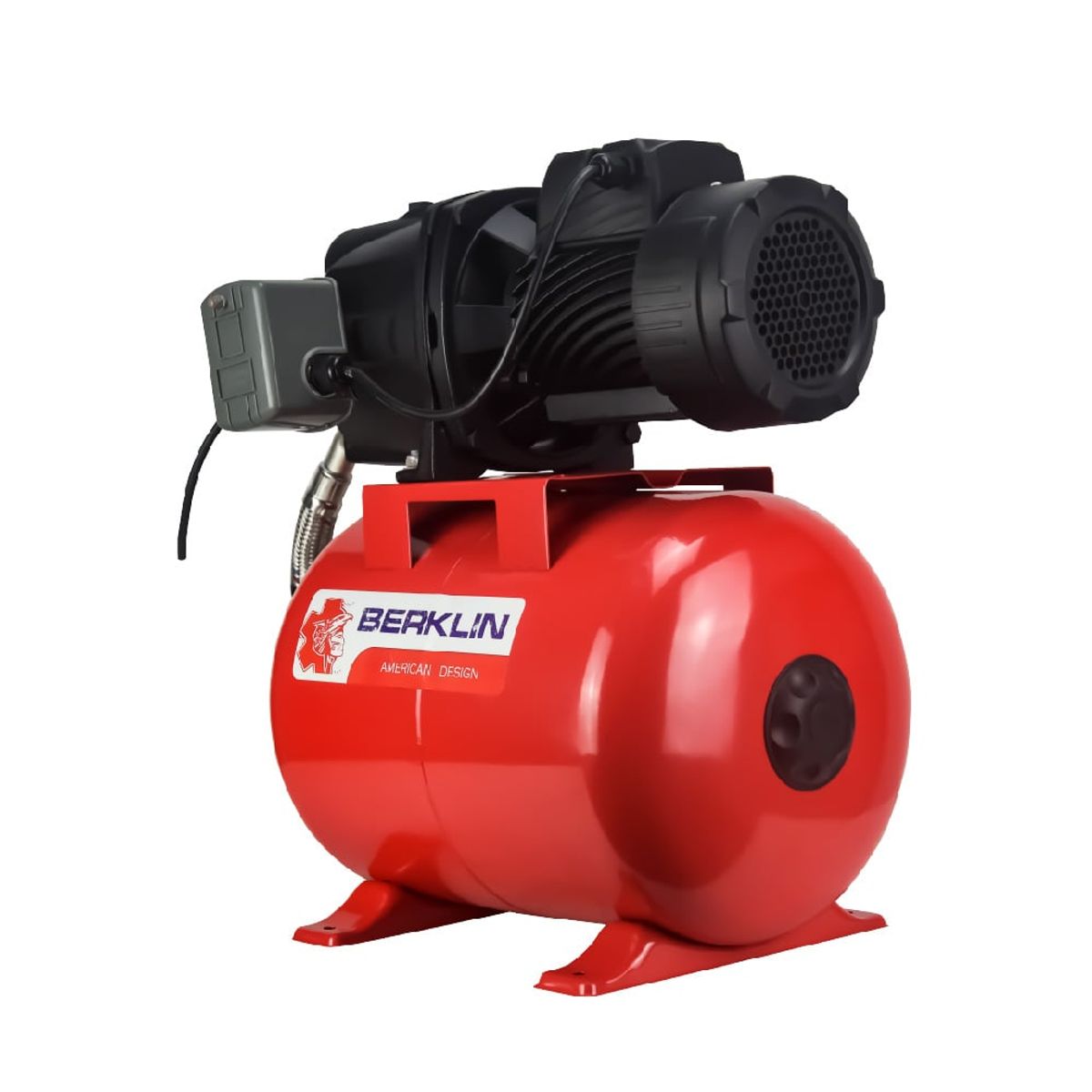 BERKLIN - BOMBA PRESURIZADORA JET DE 1 HP CON TANQUE DE 60L