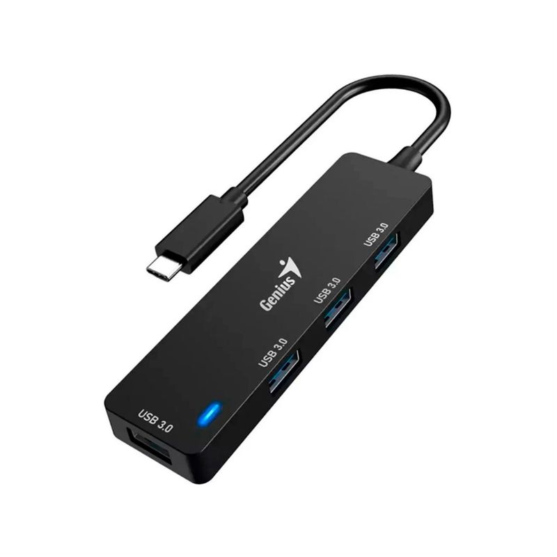 GENIUS - HUB USB-C GENIUS UH-400 4 USB-A 30 NEGRO PN31240002400